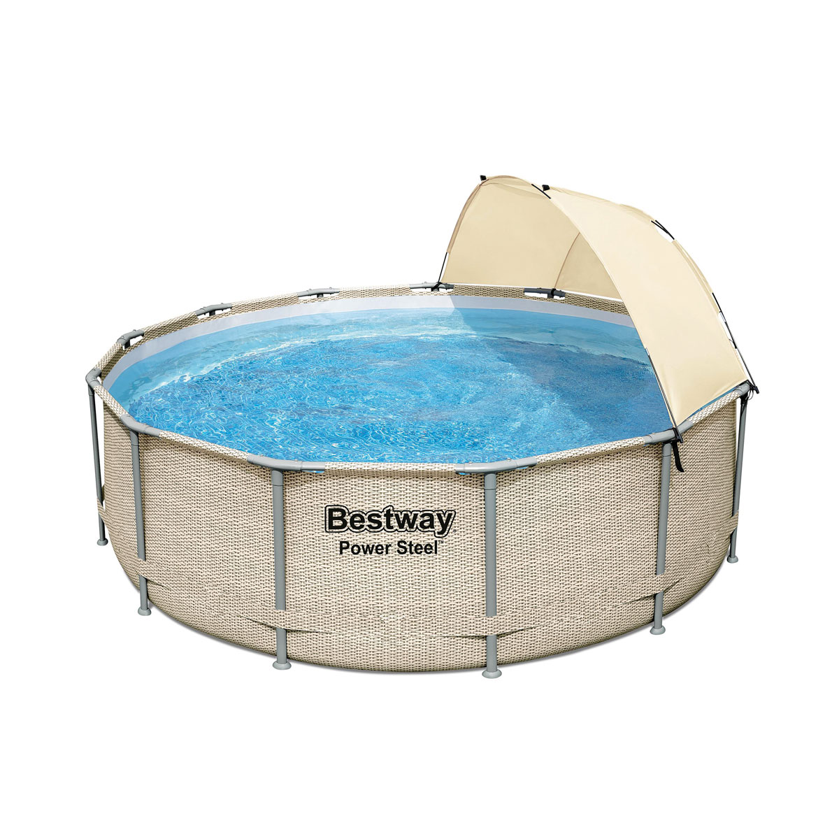 Bestway Pool-Set OS Power Steel mit Sonnenschutz 3,96 x 1,07 m | 110035