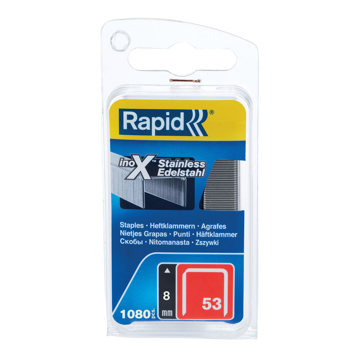Rapid Tackerklammern Typ 53 8 mm 1,080 Stück | 8 mm | 1080 | 110496