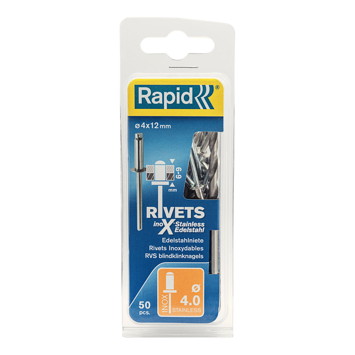 Rapid Blindnieten 4 x 12 mm 50 Stück | 4 | 12 | 110817