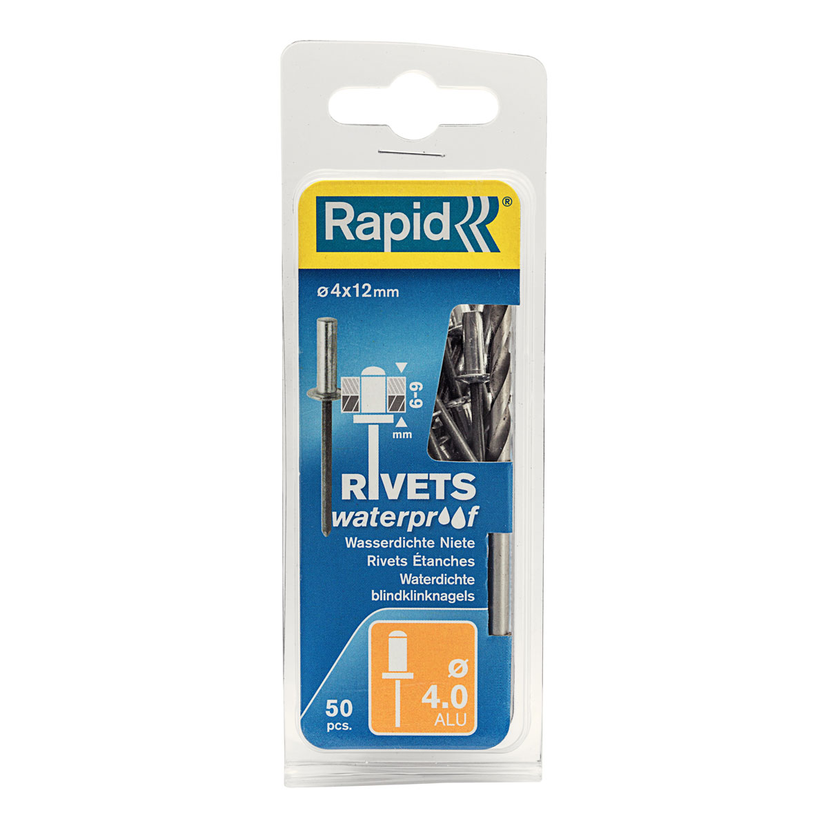 Rapid Blindnieten wasserdicht 4 x 12 mm 50 Stück | 4 | 12 | 110820