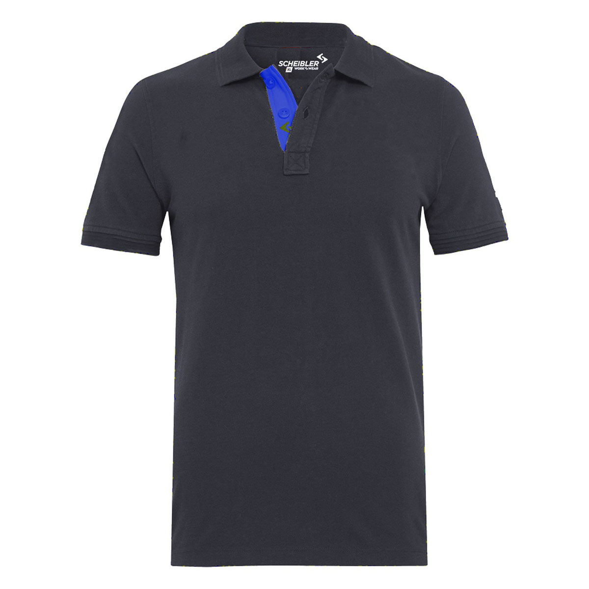 Scheibler Polo anthrazit-royalblau Größe L | L | 111622