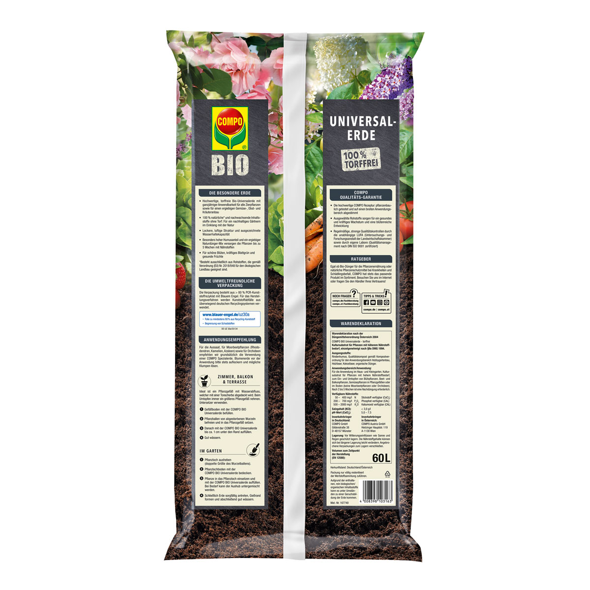 Compo Bio Hochbeet- und Gewächshauserde torffrei 60 L | 111693 – Bild 3
