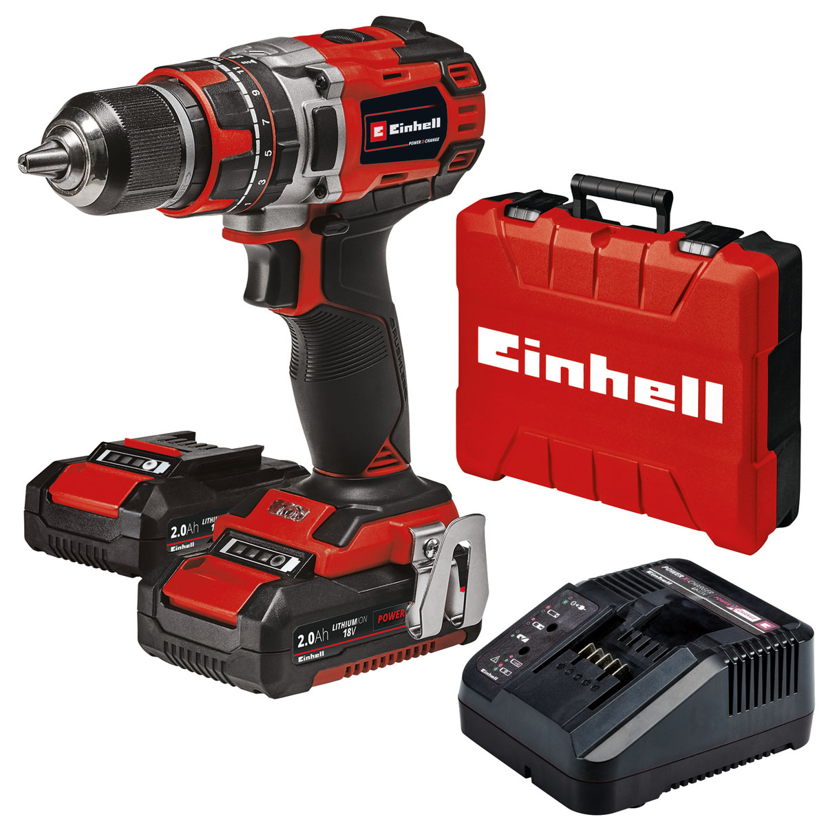 Einhell Akku-SchlagbohrschrauberTP-CD 18/50 Li-i BL 2 x 2,0 Ah 5-teilig | 112370