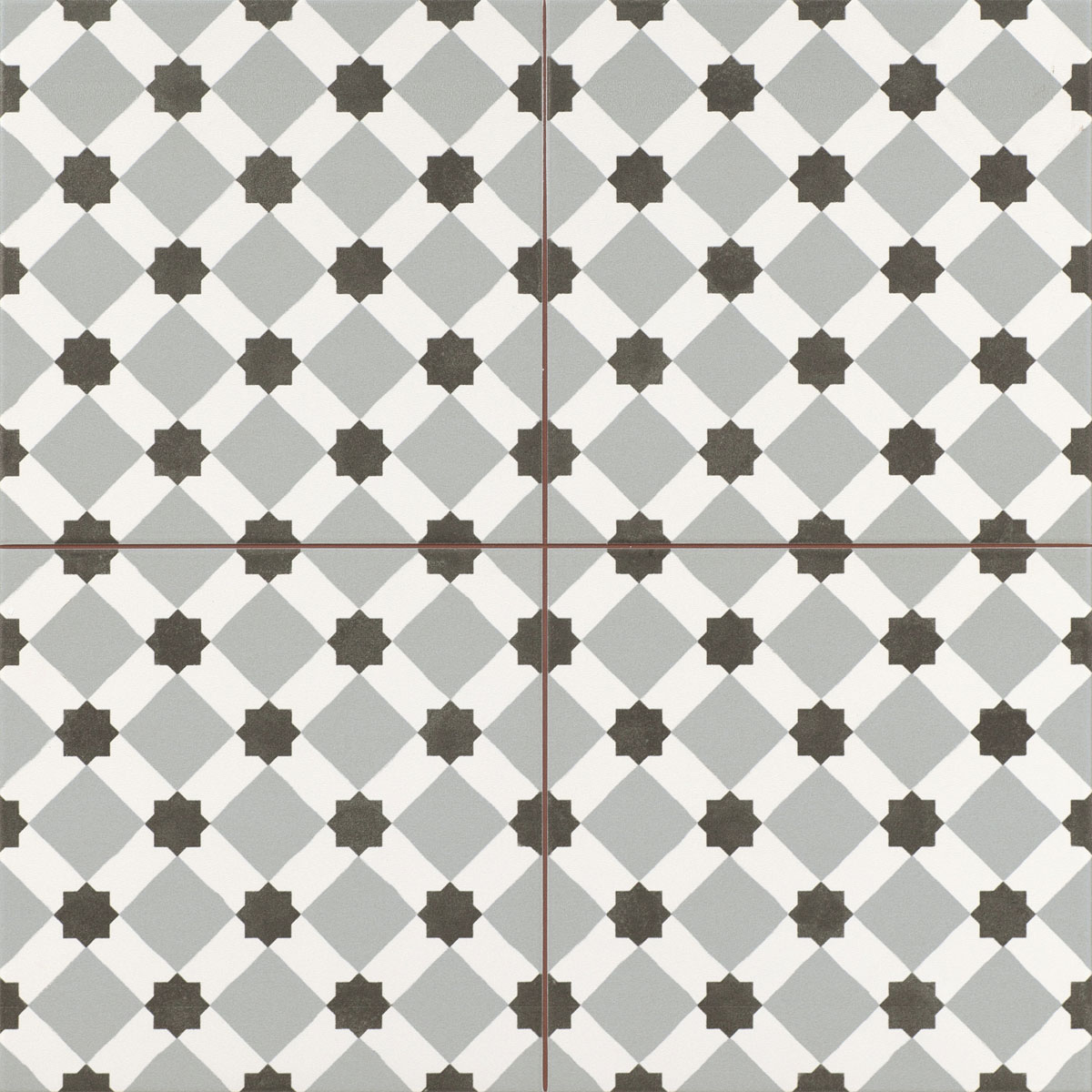 Bodenfliese Decora Hendley Grey glasiert matt 45 x 45 cm | 132456