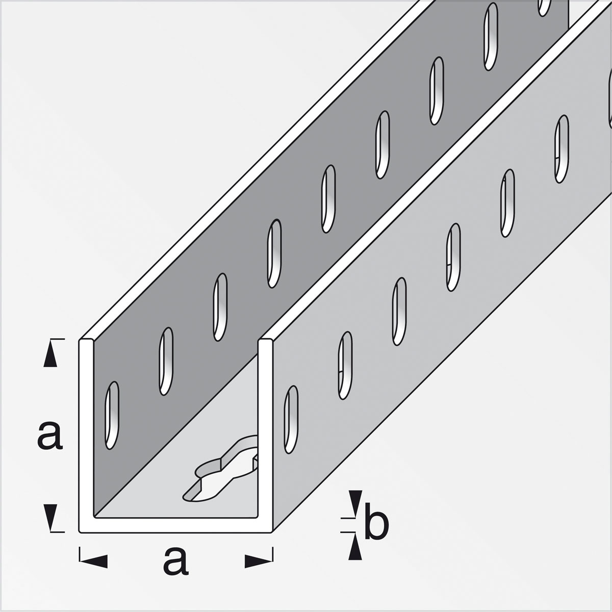 MyTool  U-Profil Logika 35,5 x 35,5 mm 1m verzinkt | 150130 – Bild 3