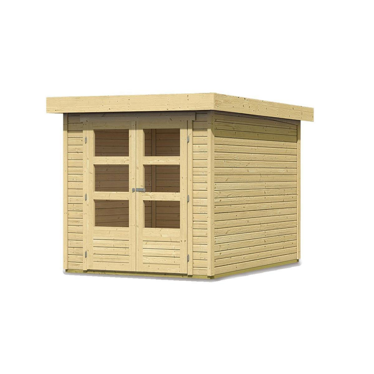 Karibu Gartenhaus Askola naturbelassen 213 x 217 x 218 cm | 213x217x218 | 205189 – Bild 4