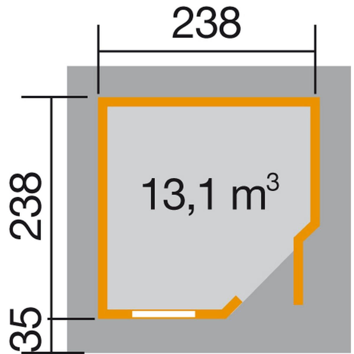 Weka Designhaus 213 5-Eck 278 x 278 x 237 cm braun | 278x278x237 | braun | 208060 – Bild 4