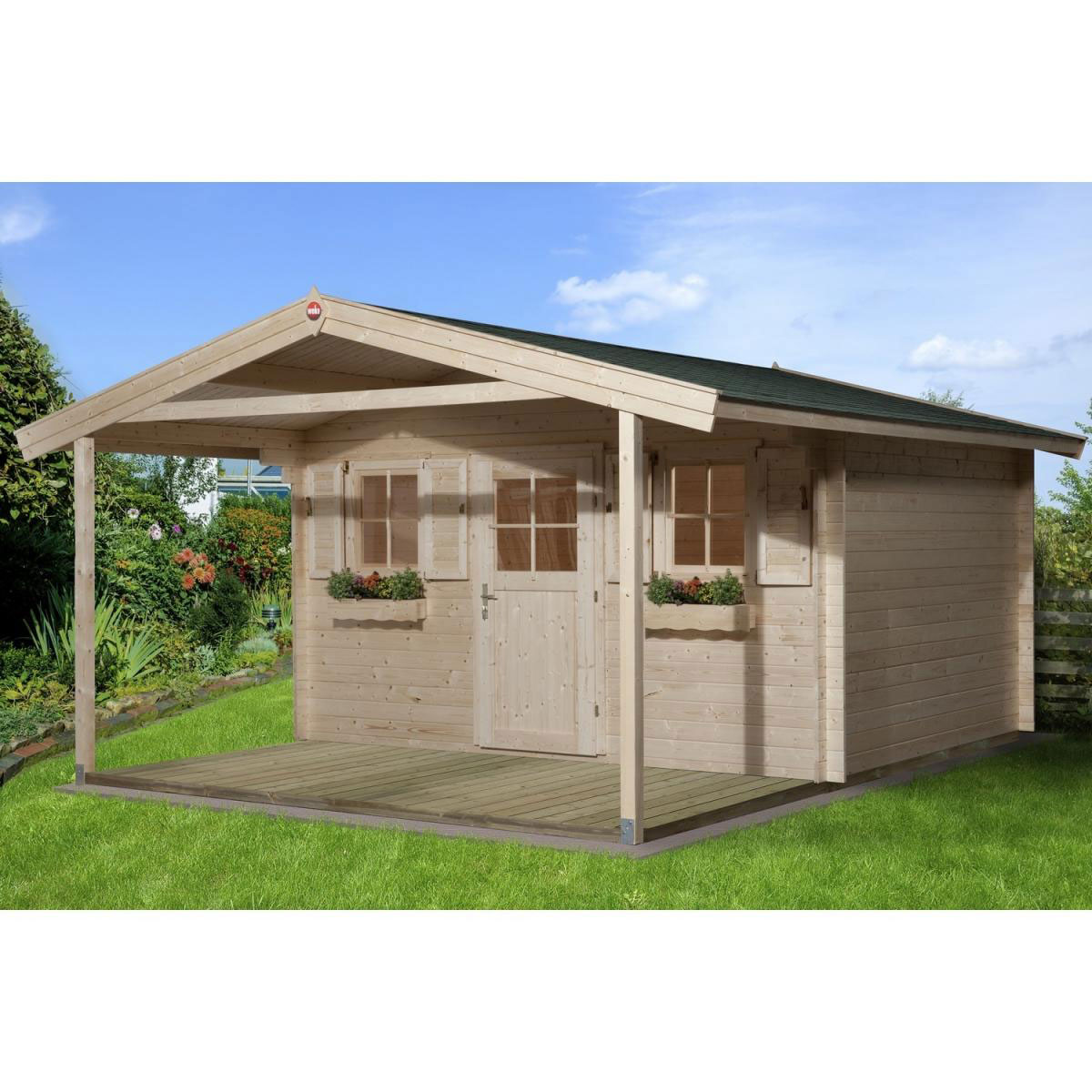 Weka Gartenhaus 110 A Größe 1/2 460 x 510 x 262 cm | 460x510x262 | 208268