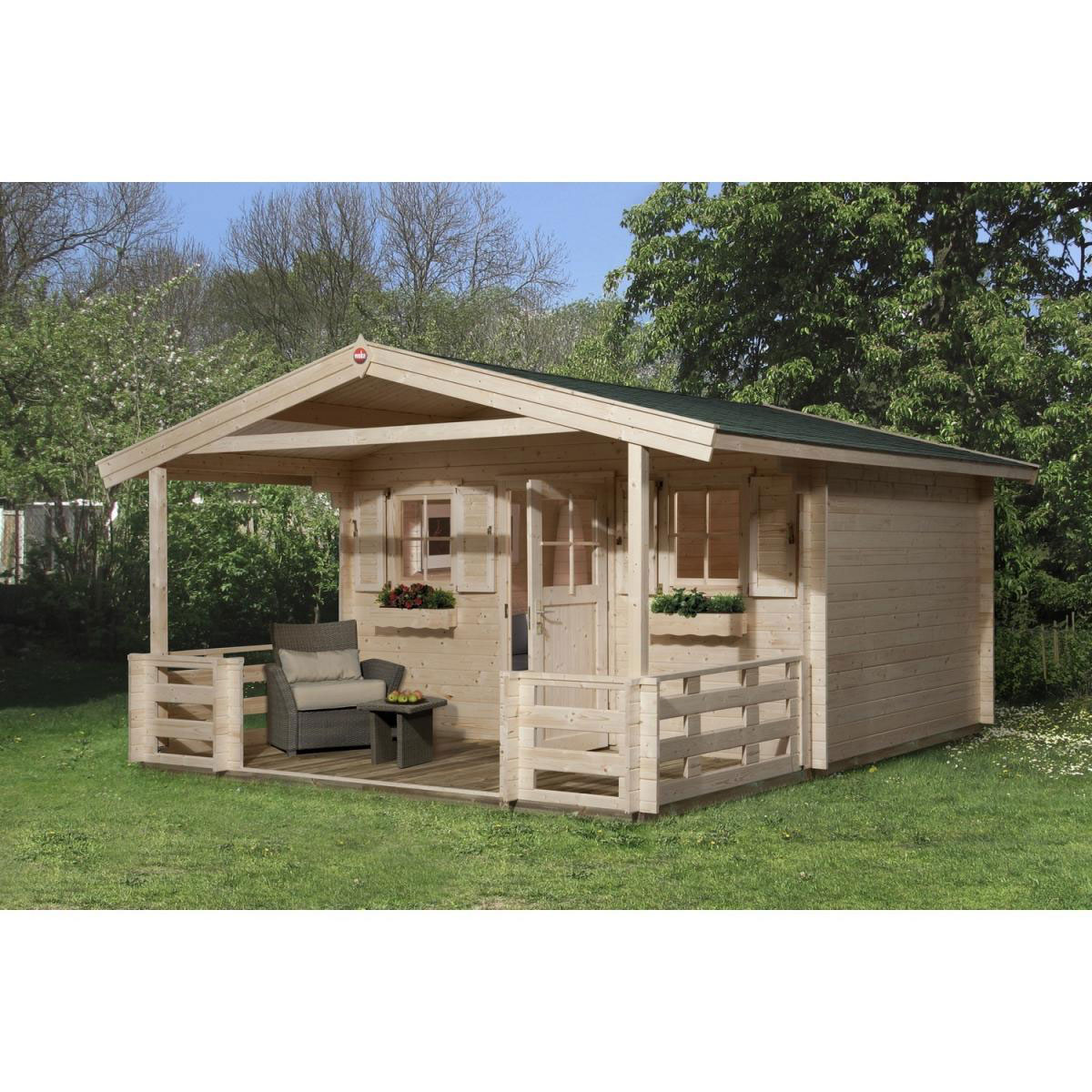Weka Gartenhaus 135 B Größe 1/2 380 x 500 x 262 cm | 380x500x262 | 208279