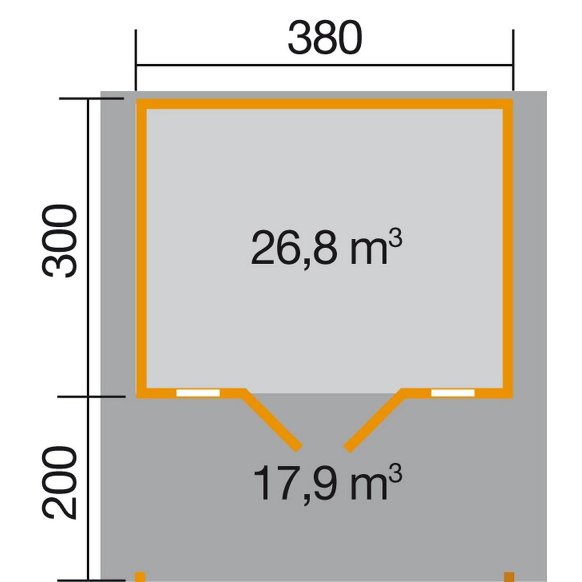Weka Weekendhaus 137 A Größe 1/2 460 x 510 x 262 cm | 460x510x262 | 208294 – Bild 4