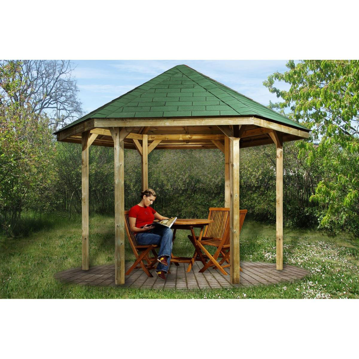 Weka Pavillon 656 Größe 1 326 x 376 x 208 cm | 326x376x208 | 208318
