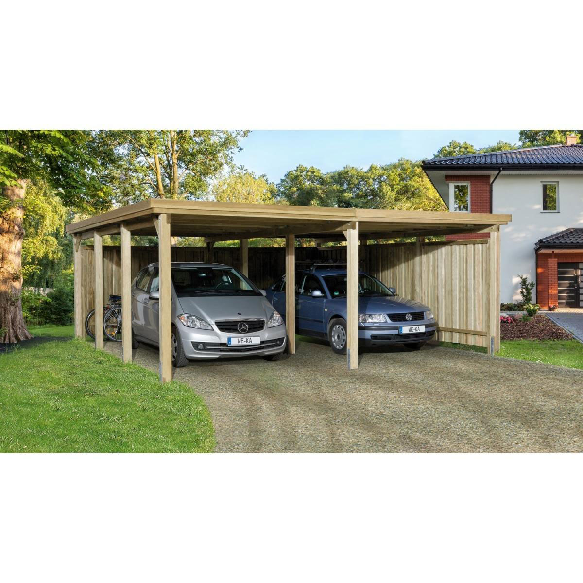 Weka Flachdach-Doppelcarport 618 552 x 567 cm | 208354