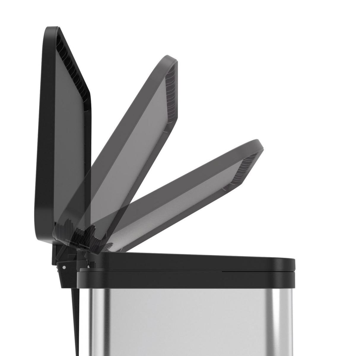 Hailo Trenn-Mülleimer Oeko Trio Plus L 3 x 9 L silber | silber | 3x9 | 210954 – Bild 4