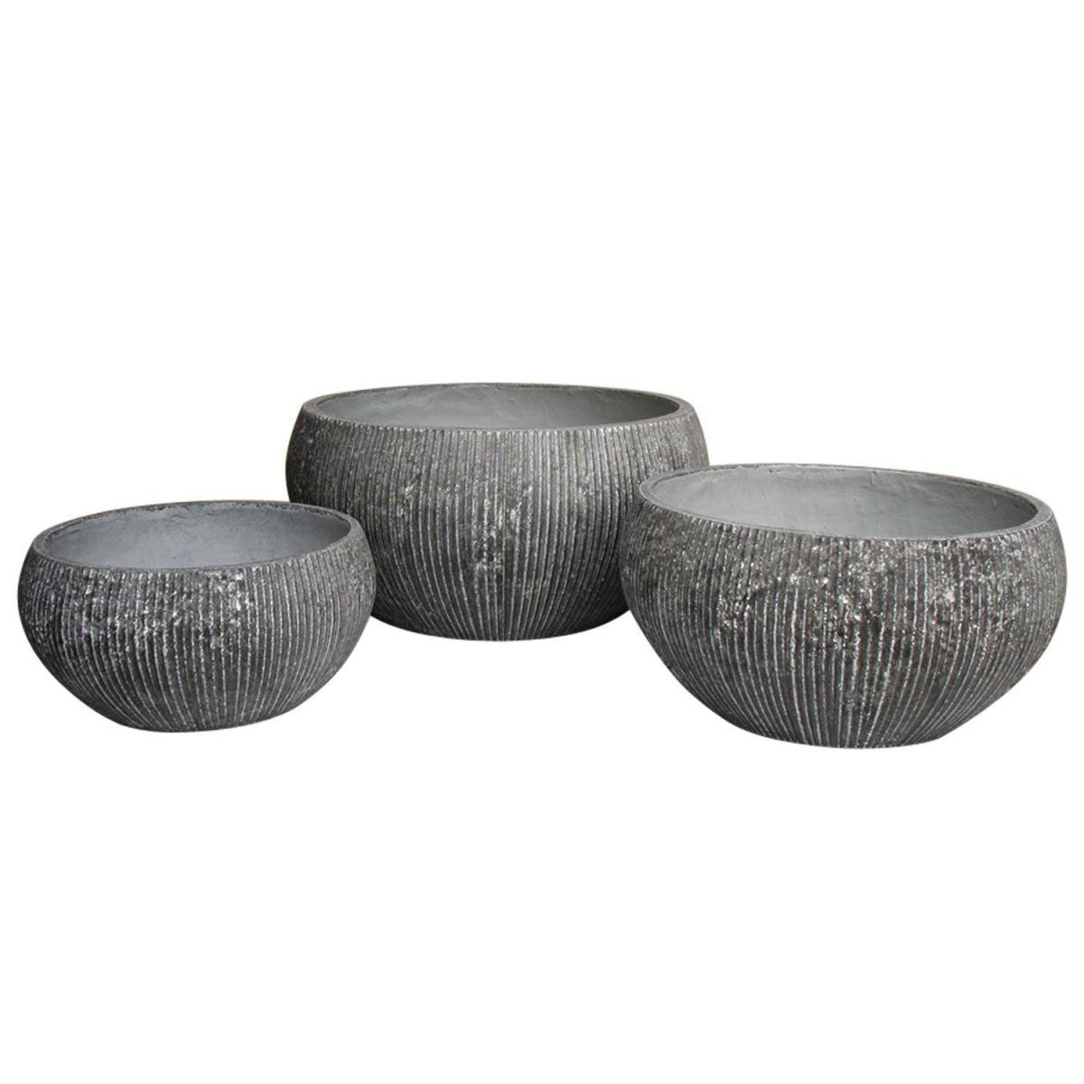 Haveson Schale Stripes 32 x 32 x 15,5 cm anthrazit | 32x32x15,5 | 212352