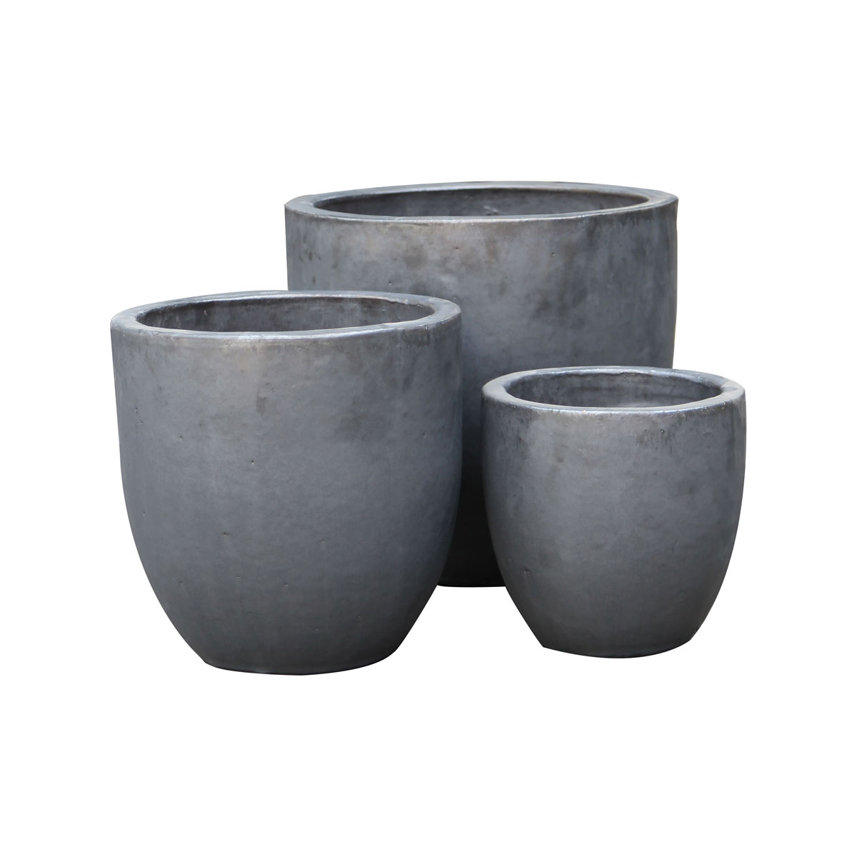 Haveson Pflanztopf Bern anthrazit glasiert Durchmesser 19 x 19 cm | Ø19x19 | 213021