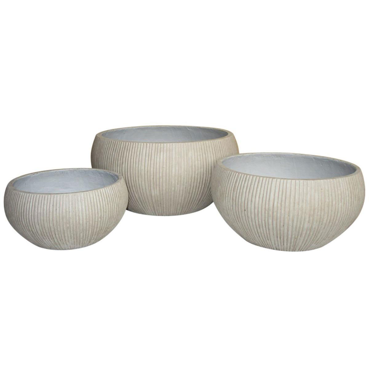 Haveson Schale Stripes Fincostone sand 32 x 32 x 15,5 cm | 32x32x15,5 | 213211