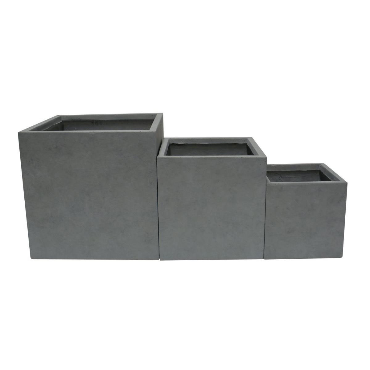 Haveson Pflanzkübel Granite 39,5 x 39,5 x 40 cm hellgrau | 39,5x39,5x40 | 213226