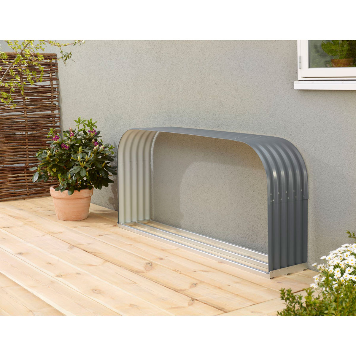 Vitavia Kaminholzregal Lignum flach granit | 230758