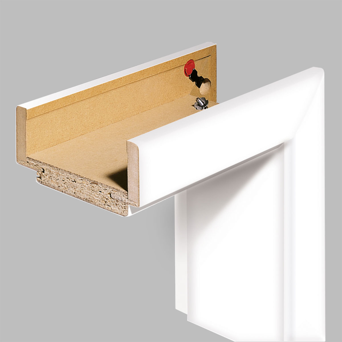 Borne Komplett-Zarge 198,5 x 61 x 33 cm weiß links | 235919