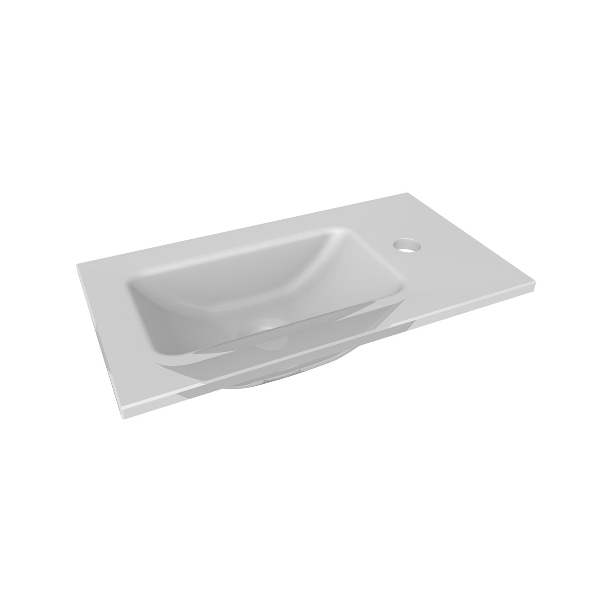Fackelmann  Gäste-WC Glasbecken SBC 450 x 97 x 250 mm Weiß links wie rechts verwendbar | 238866