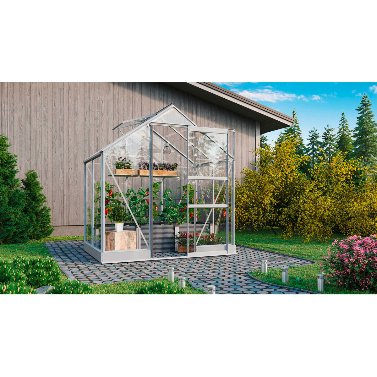 Vitavia Gewächshaus Eris 2500 2,5m² silber | 2,5 | 239295