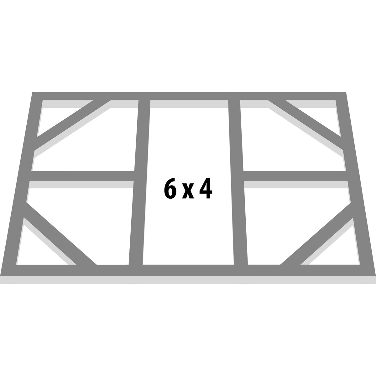 Globel Fundamentbodenrahmen für Silikon 6 x 4m | 600x400 | 239736