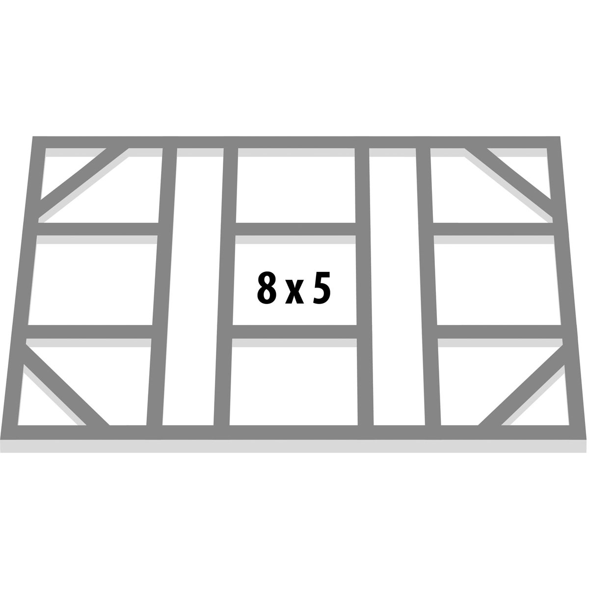 Globel Fundamentbodenrahmen für Silikon 8 x 5m | 800x500 | 239838