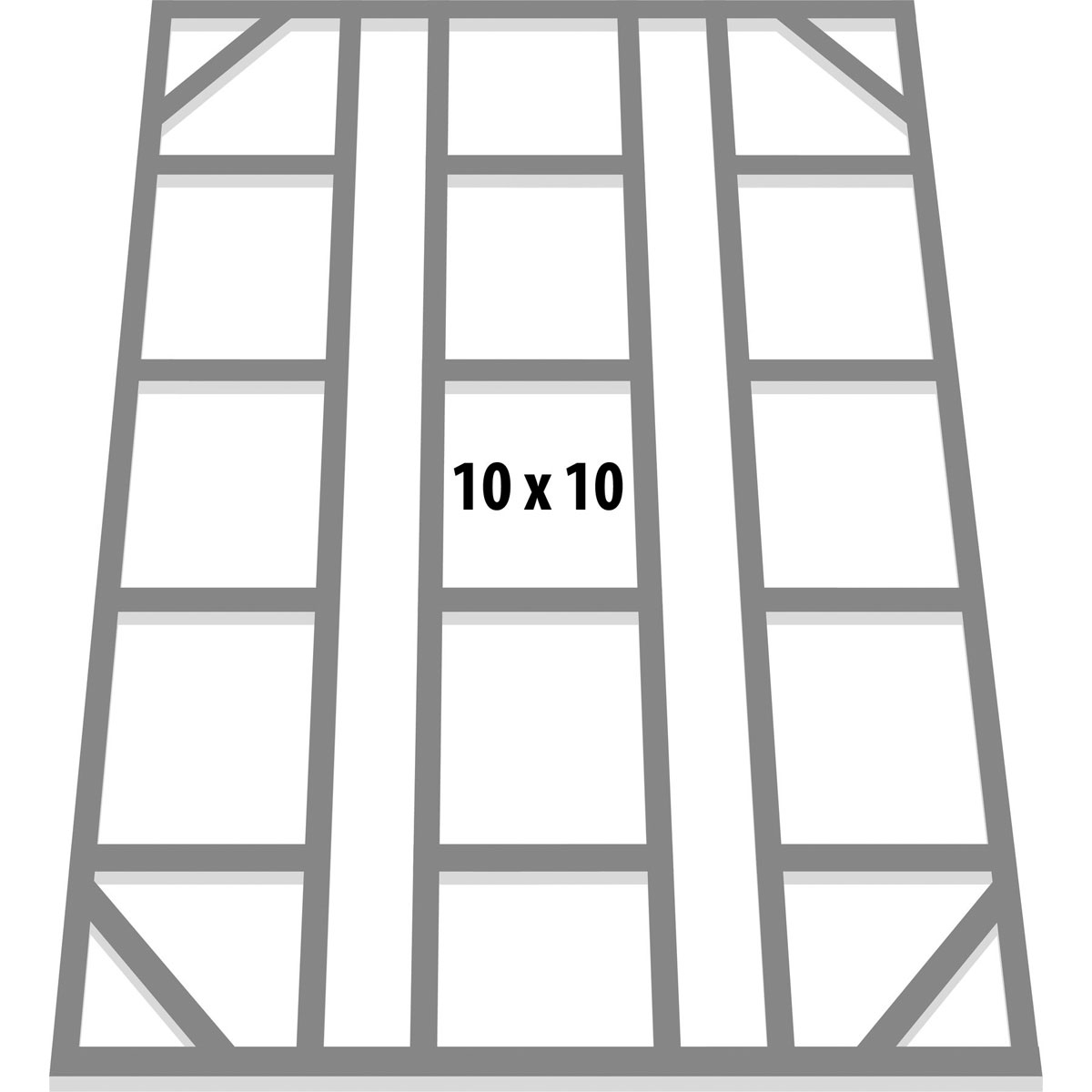 Globel Fundamentbodenrahmen 10 x 10m | 239854