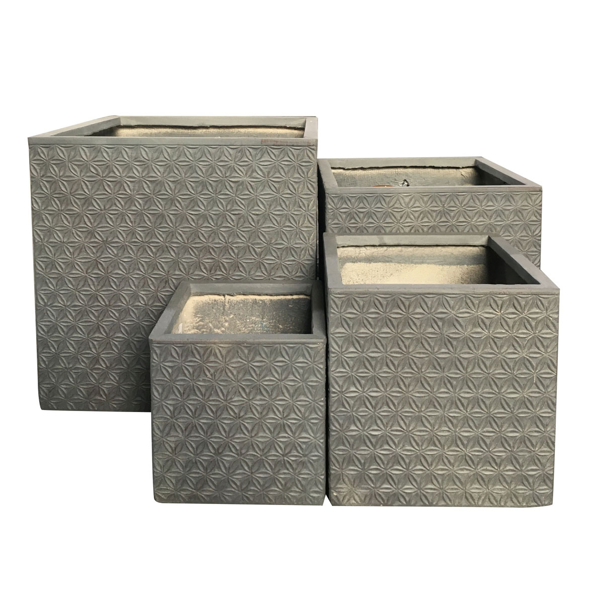 Haveson Pflanzwürfel Granite Stars 32 x 32 cm gewaschenes weiß | 32x32x32 | 244653