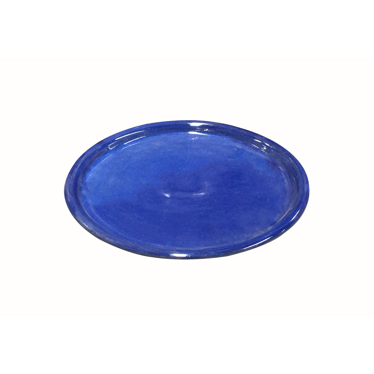 Haveson Untersetzer Bern blau glasiert Durchmesser 22 x 2,5 cm | blau | Ø22x2,5 | 244796