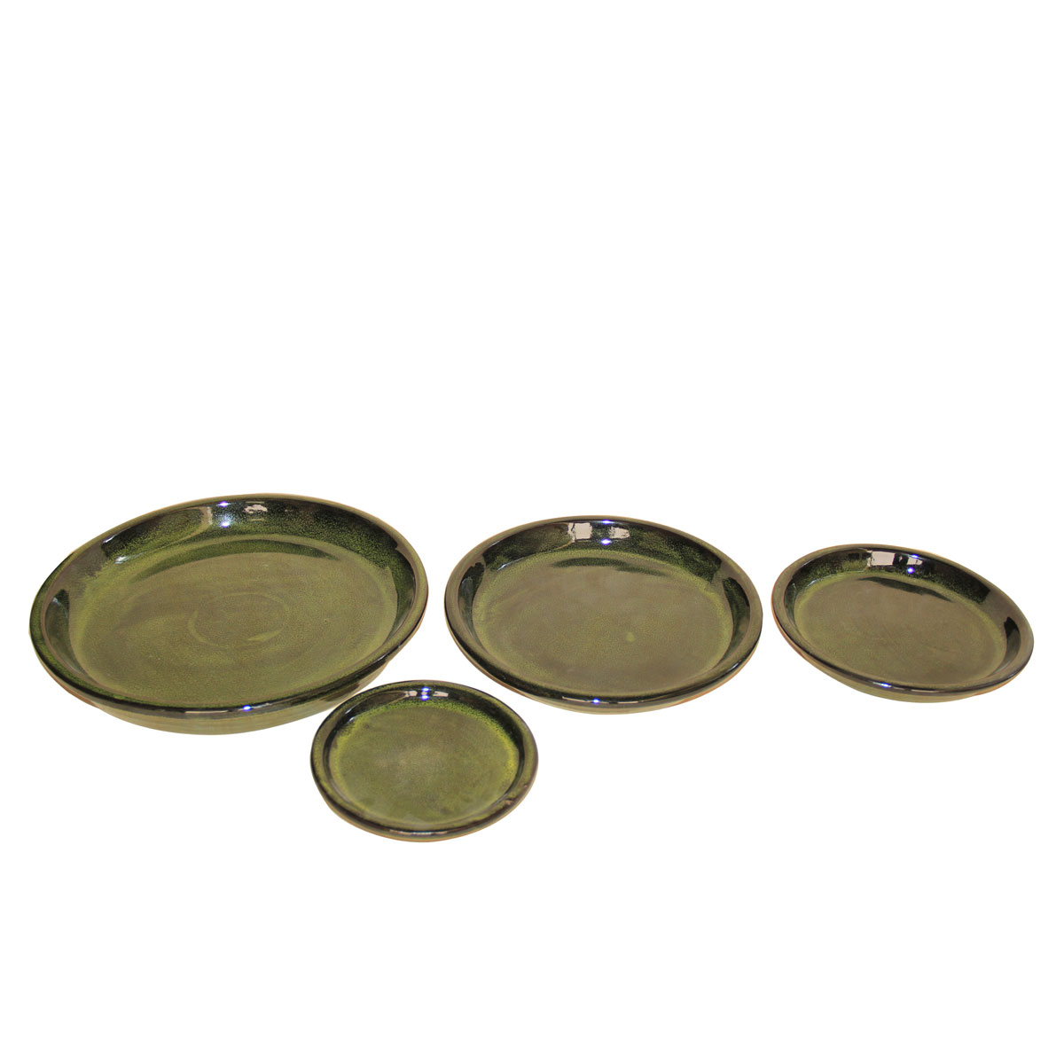 Haveson Untersetzer Feine Rille Durchmesser 19 cm grün glasiert | Ø19 | 244840