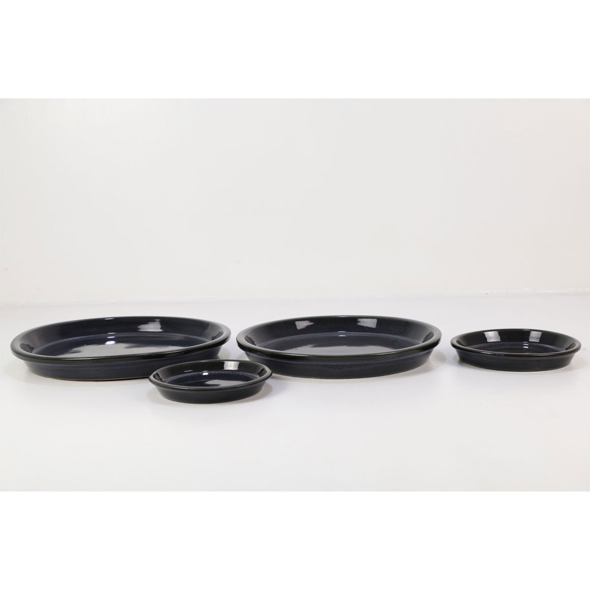 Haveson Untersetzer Feine Rille Durchmesser 19 cm grau glasiert | Ø19 | 244844