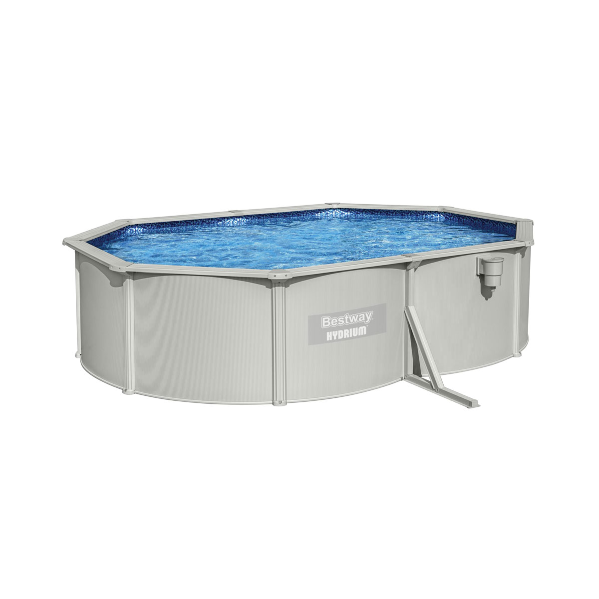 Bestway Stahlwandpool-Set Hydrium oval grau 500 x 120 x 360 cm | 245191