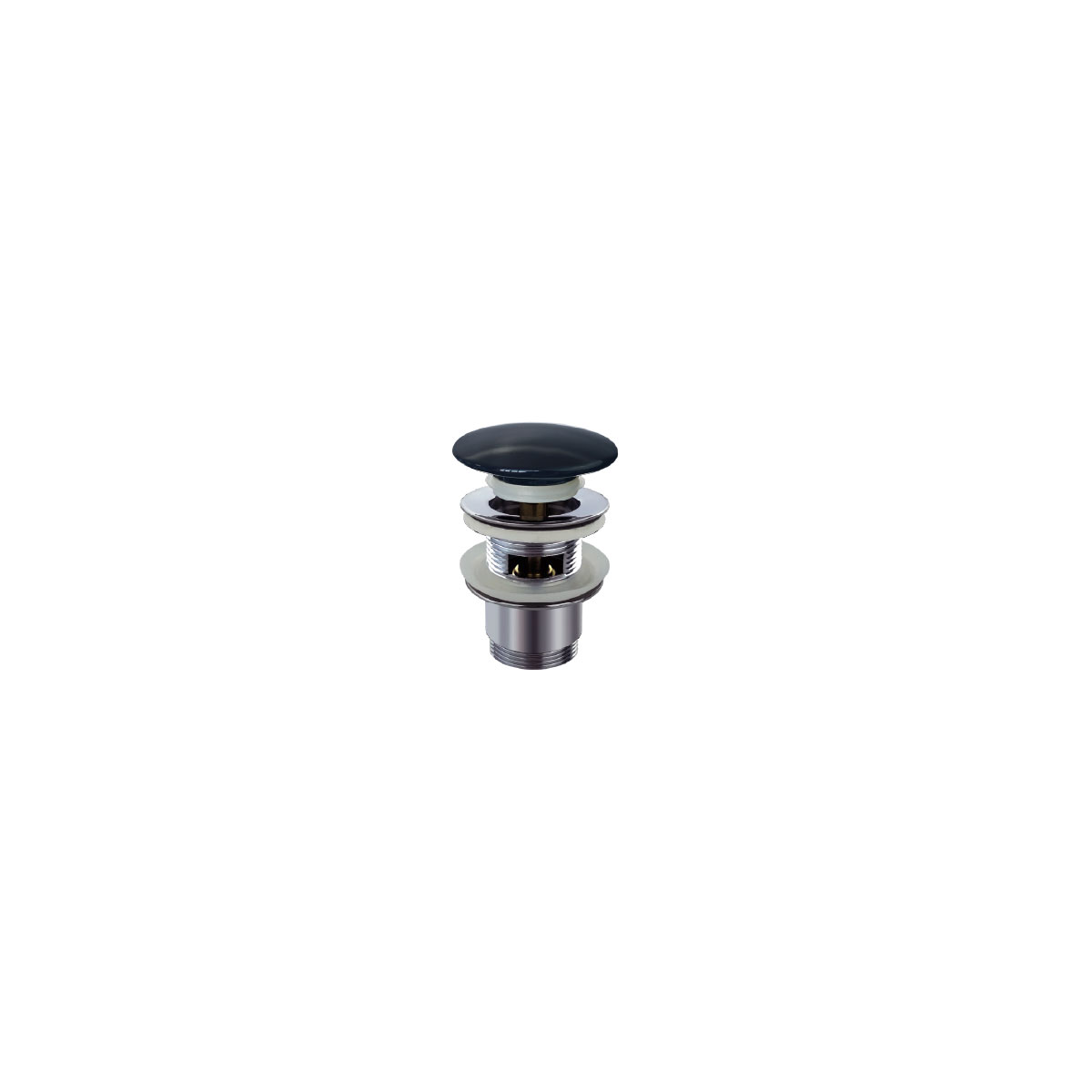 Kirchhoff Design-Ablaufventil 1 1/4" x 65 mm chrom-schwarz | chrom-schwarz | 247247