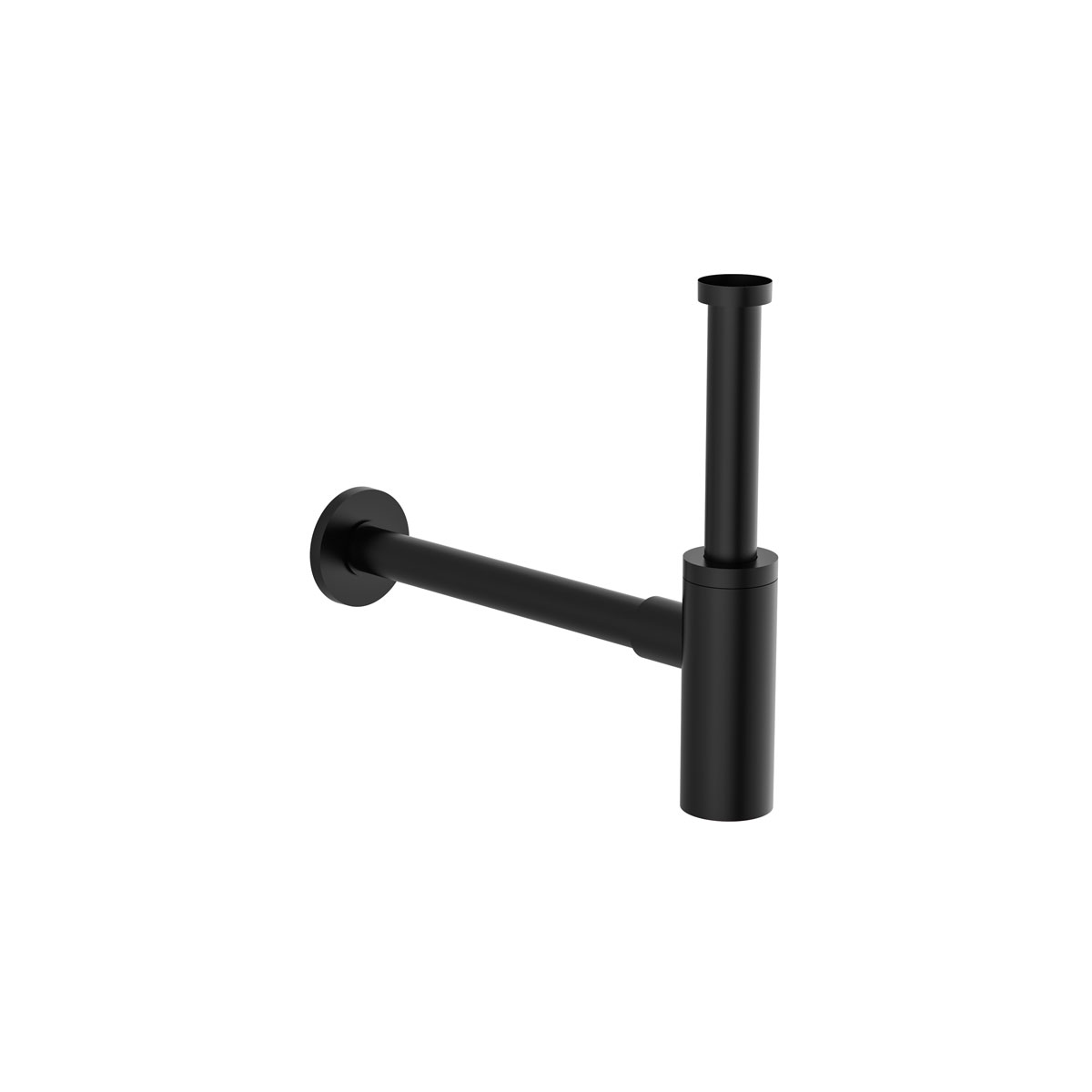Kirchhoff Design-Flaschensiphon schwarz 1 1/4" x 32 mm rund | 247251