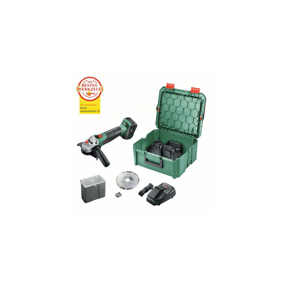 Bosch  Akku-Winkelschleifer-Set AdvancedGrind 18 mit Akku 6-teilig | 1 | 247438