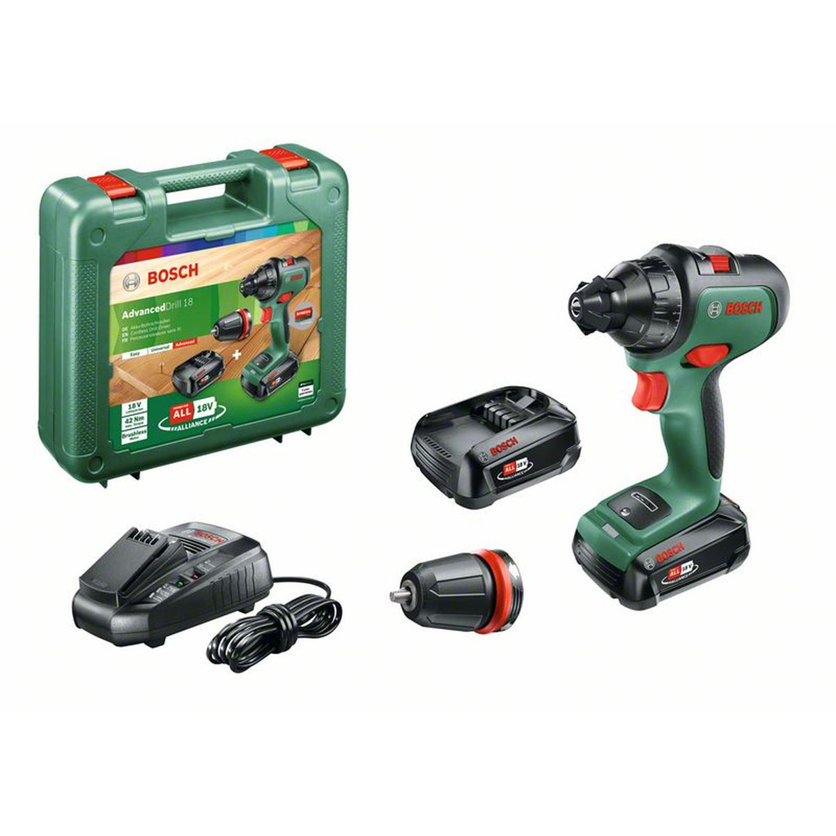 Bosch   Akku-Bohrschrauber-Set AdvancedDrill 18 2 Akkus 6-teilig | 2 | 247461