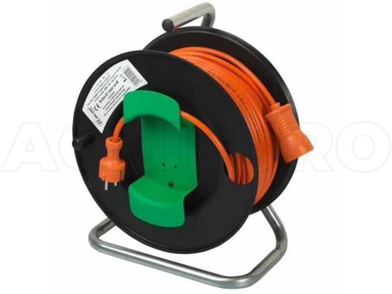 25 Meter - Kabeltrommel fu00fcr Gartengeru00e4te (Trommel und Kabel)