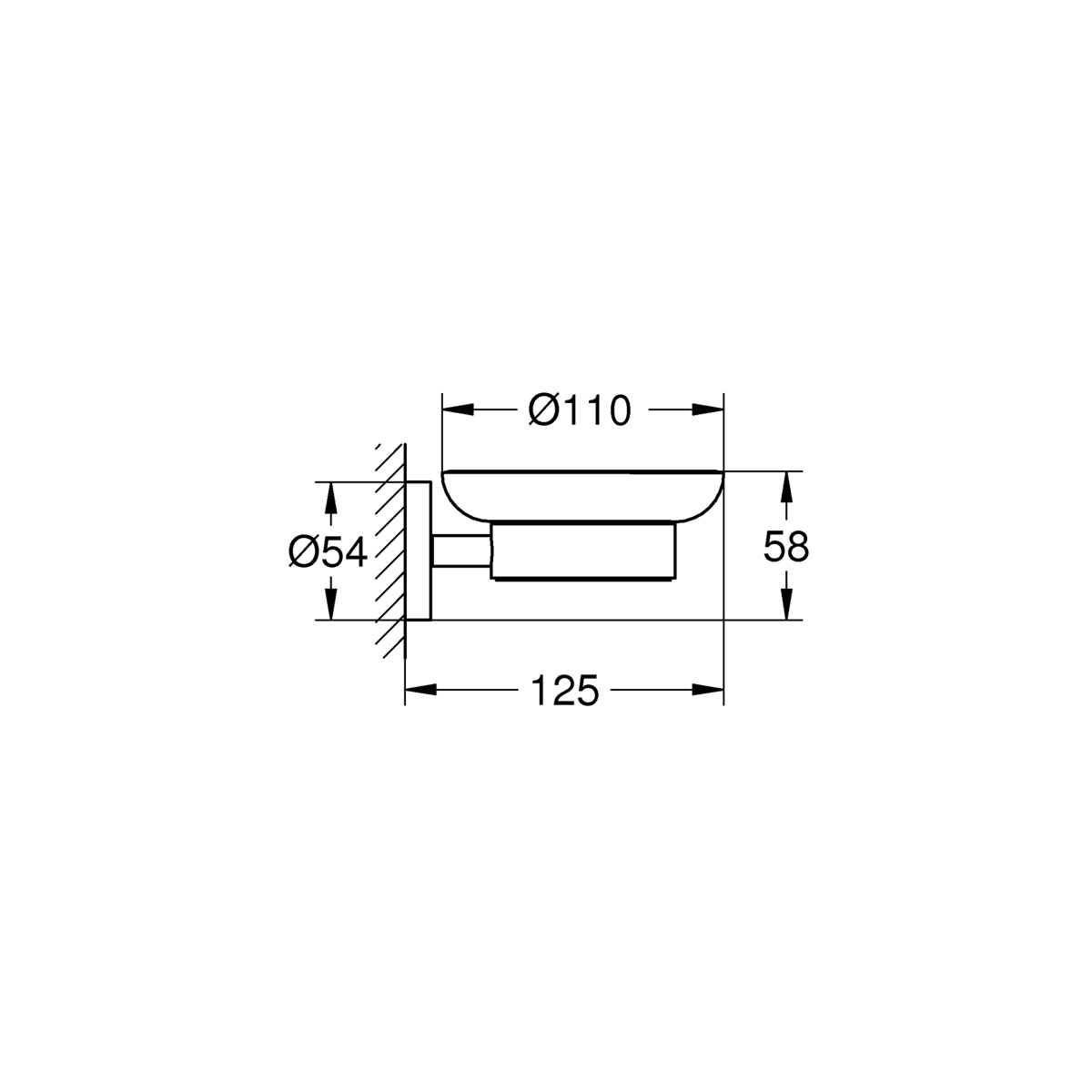 Grohe Seifenbehälter Essentials transparent 11 x 5,8 x 12,5 cm | 264737 – Bild 3