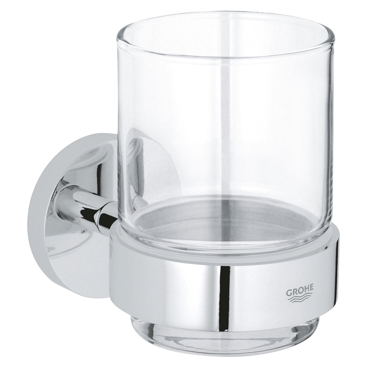 Grohe Halter mit Glas Essentials silber 10,6 x 9,9 cm | 264754