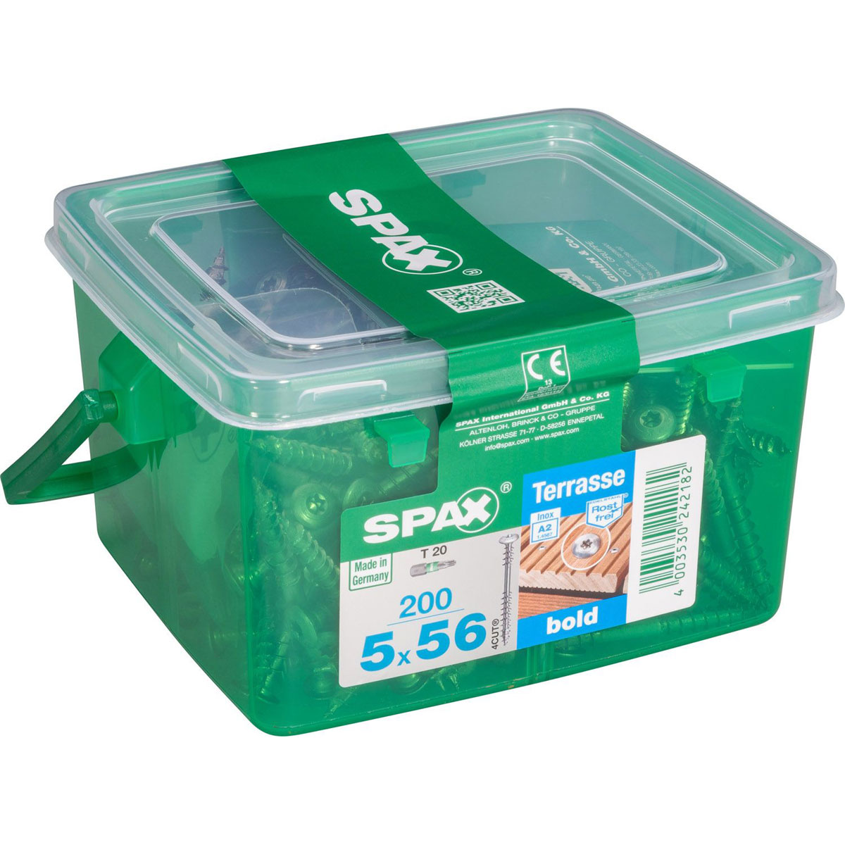 Spax Terrassenschraube Bold Zierkopf 5 x 56 mm 200 Stück | 265249