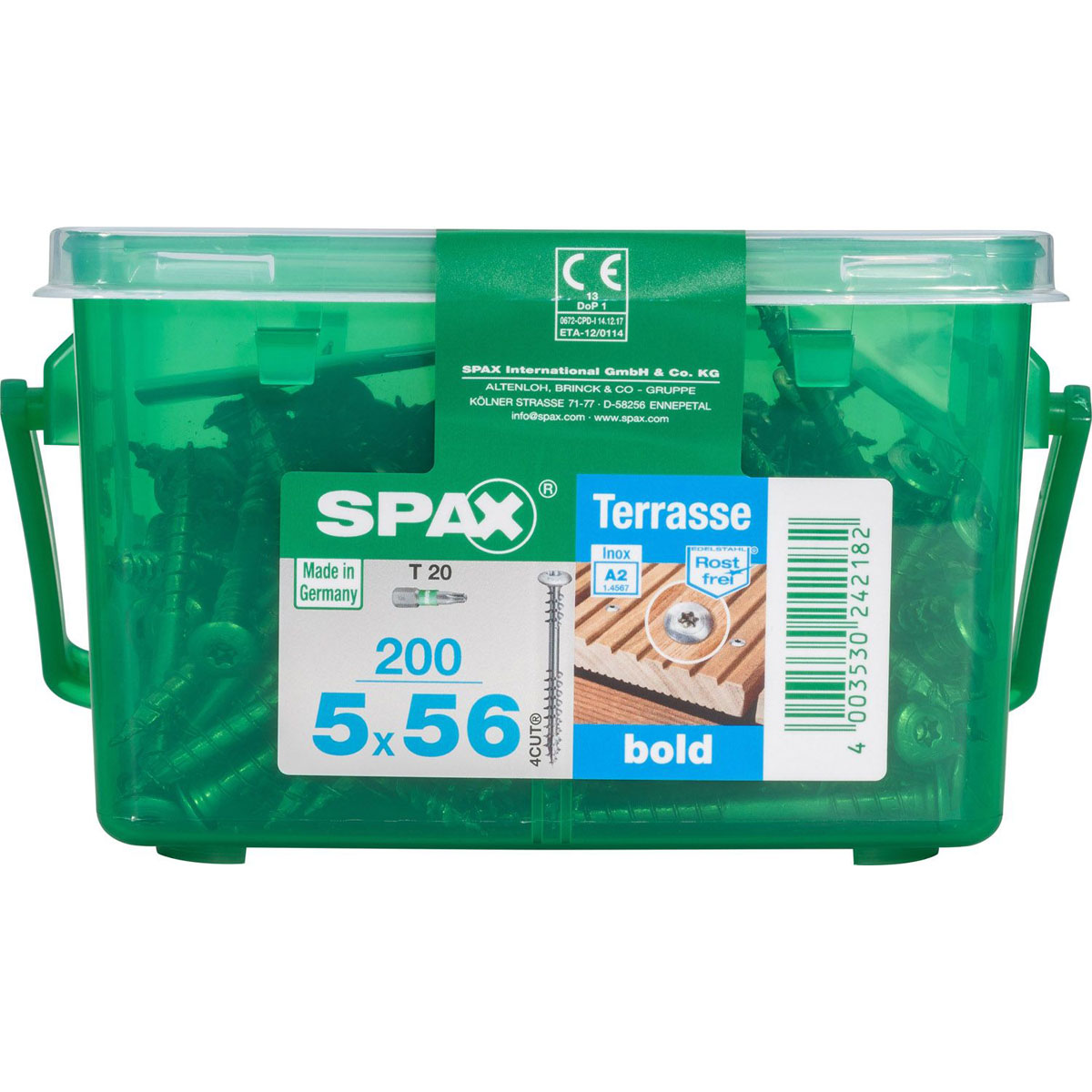 Spax Terrassenschraube Bold Zierkopf 5 x 56 mm 200 Stück | 265249 – Bild 4