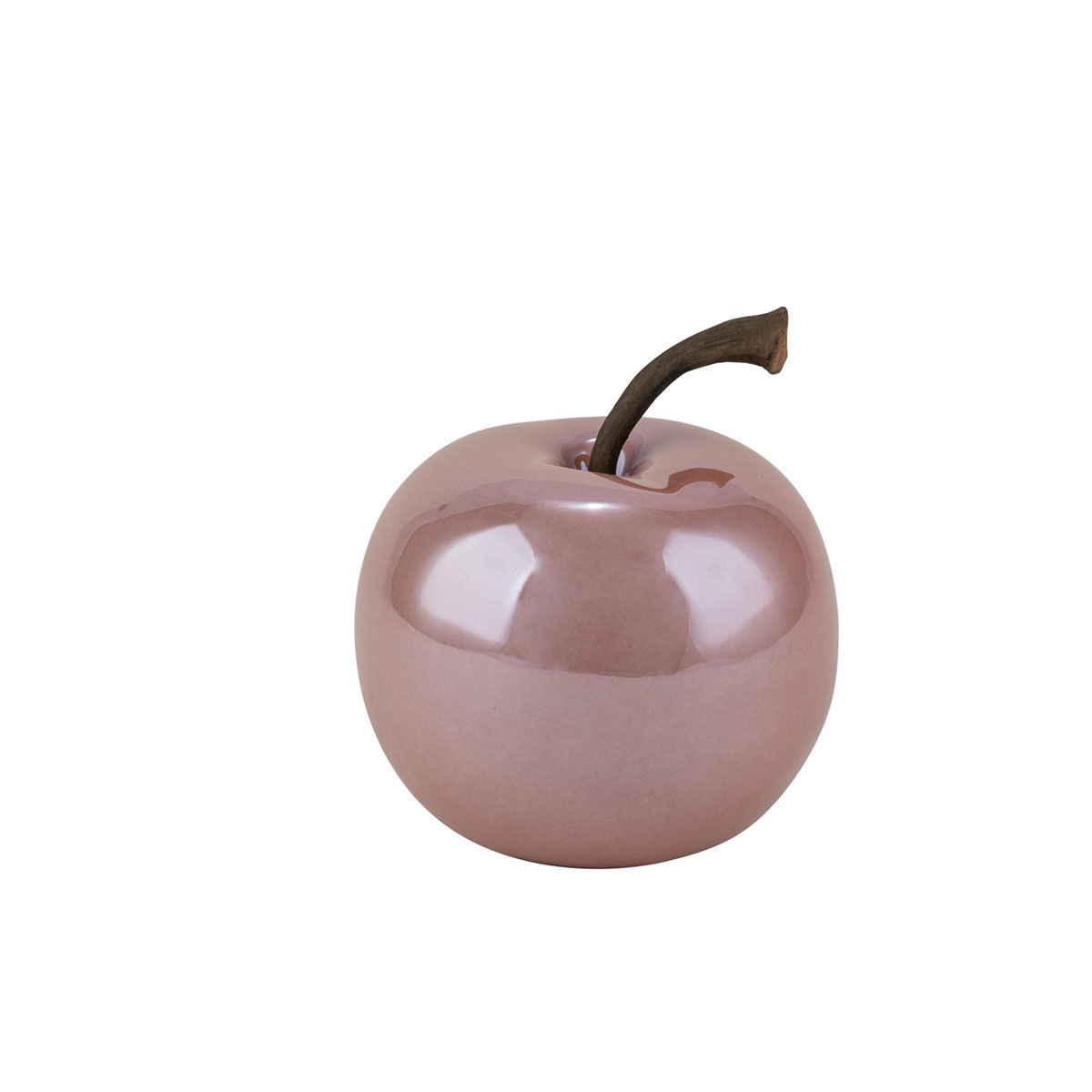 Keramik-Apfel 8 x 6,5 cm rosa | 267068