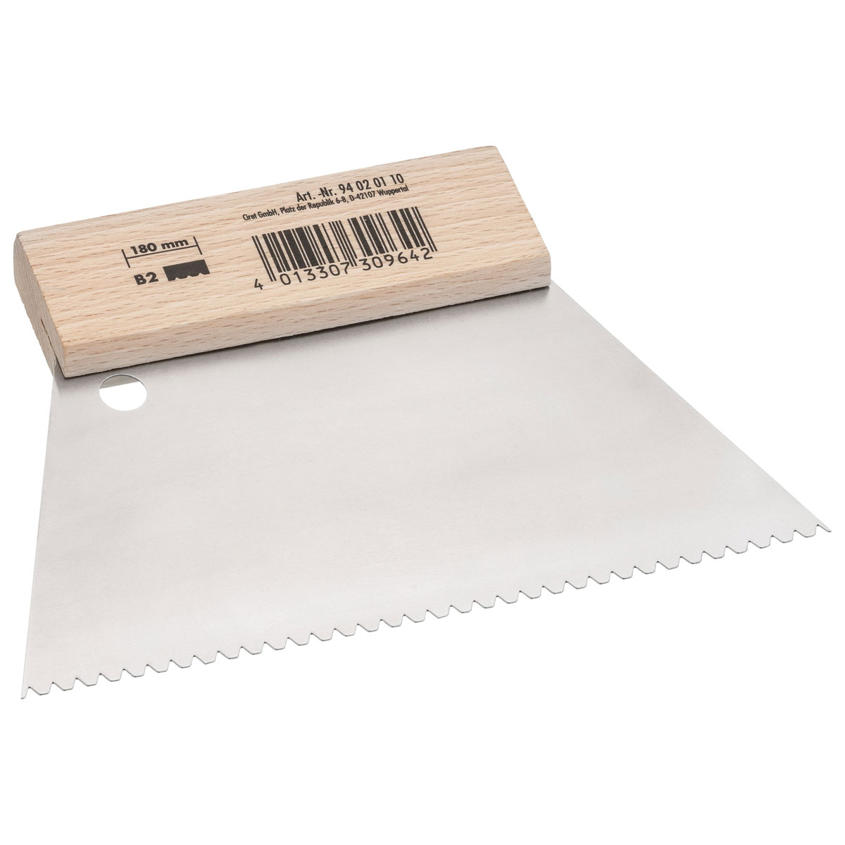Color Expert Zahnspachtel B2 180 mm Holzgriff | 269702