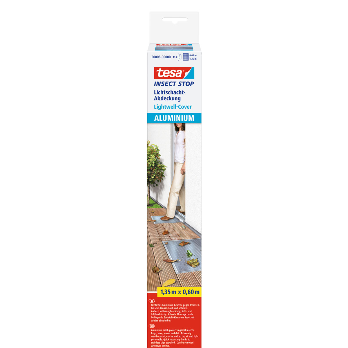 Tesa Lichtschachtgitter Aluminium 1,35 x 0,60m | 290398