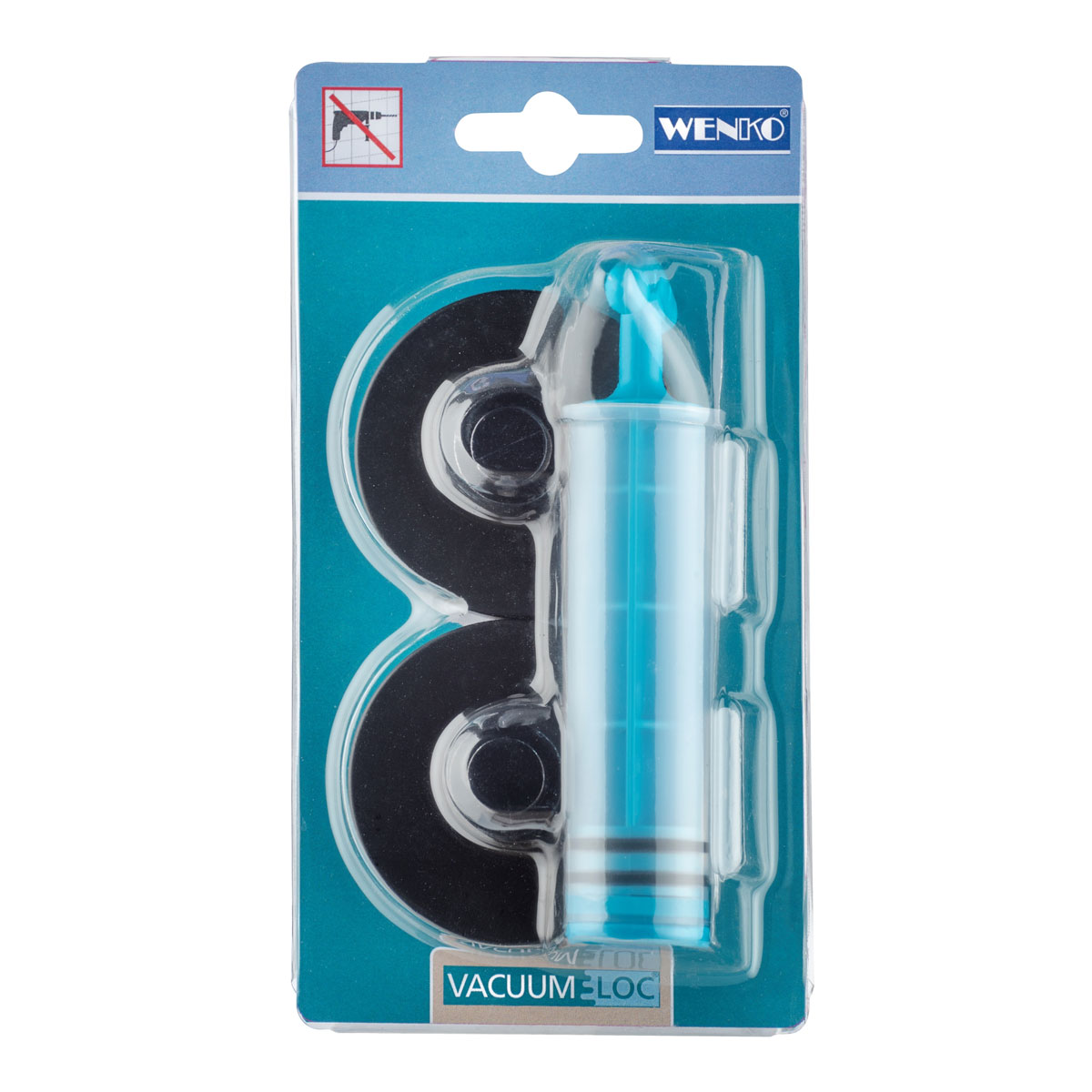 Wenko Adapter Schwarz 2er Set Befestigen ohne bohren Vacuum-Loc | 502958 – Bild 3