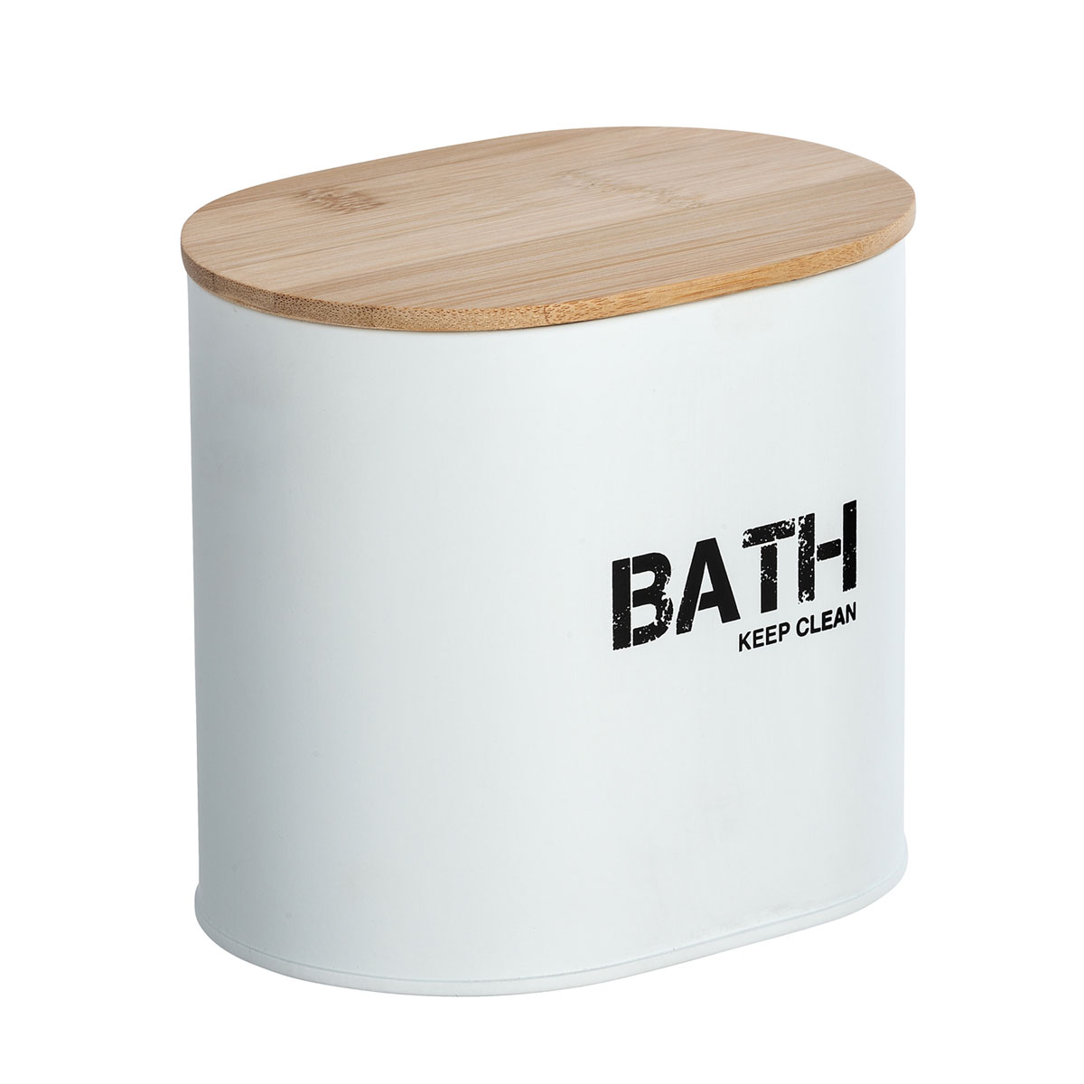 Wenko Badbox mit Bambusdeckel Gara weiß | 503434