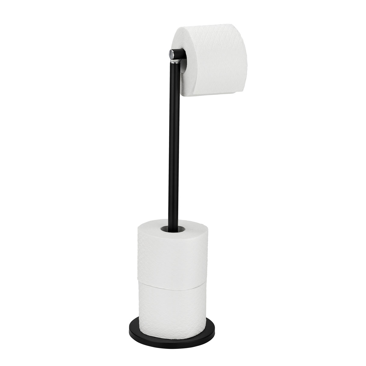 Wenko Stand Toilettenpapierhalter 2 in 1 schwarz | 503687