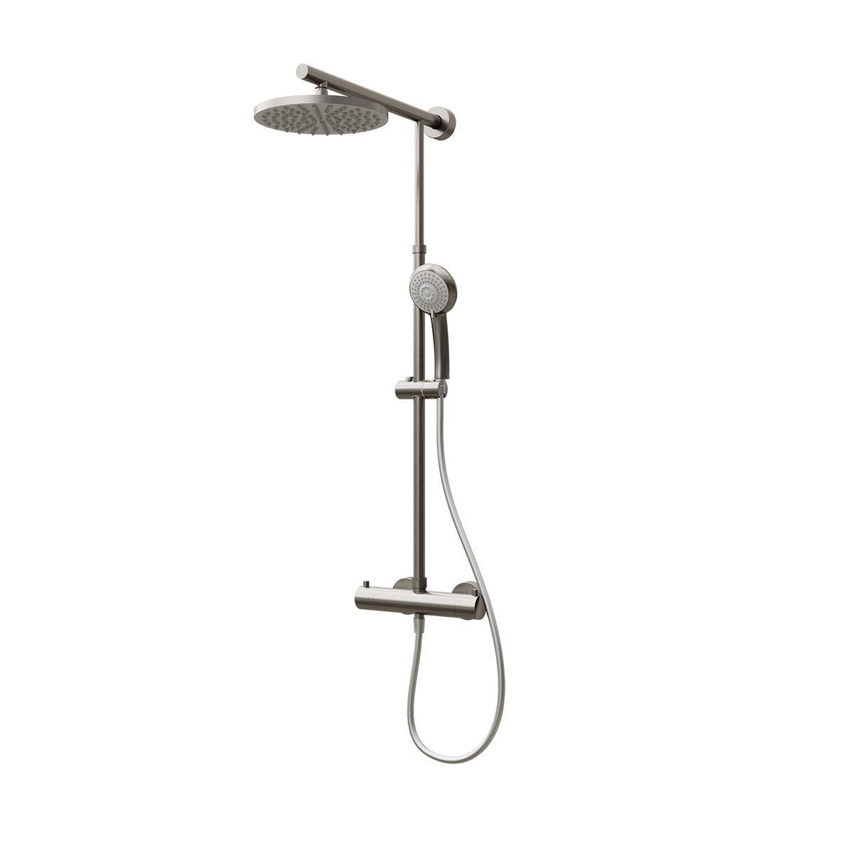 Schulte Duschsystem DuschMaster Rain Edelstahloptik Rund | Rund | 505357