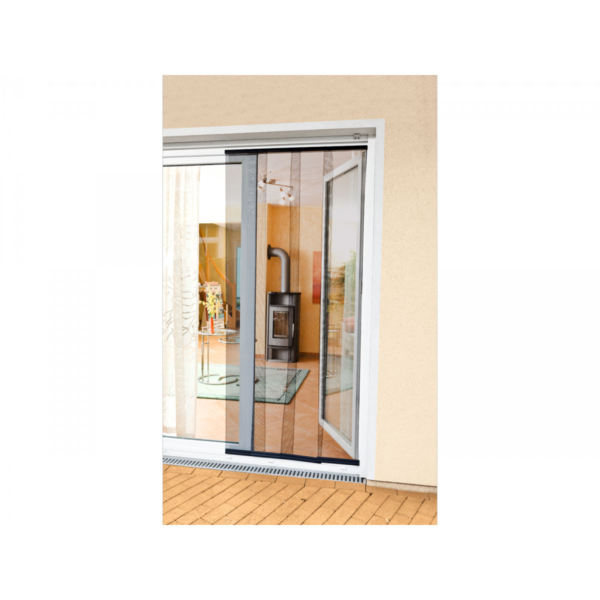 Durabil Tür Fliegengitter-Vorhang 100 x 200 cm schwarz | 525264